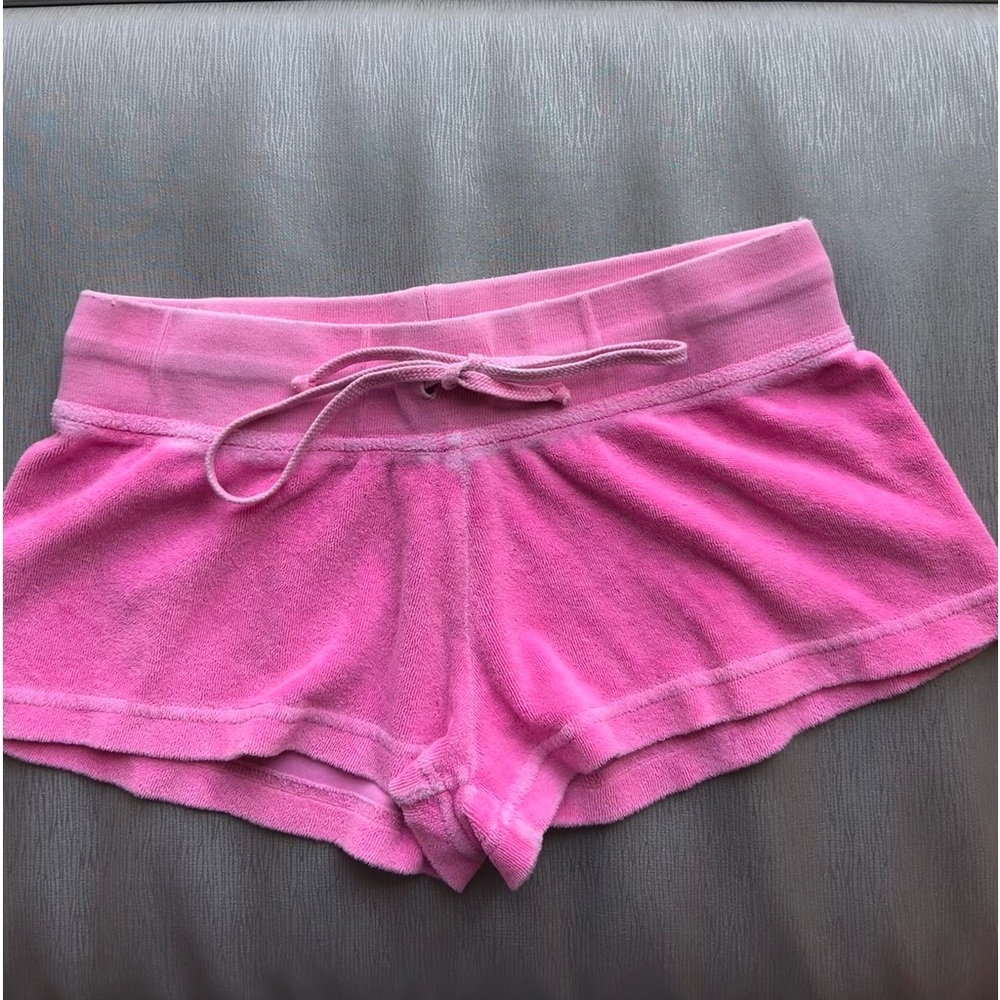 HARD TAIL hot pink terry cloth shorts